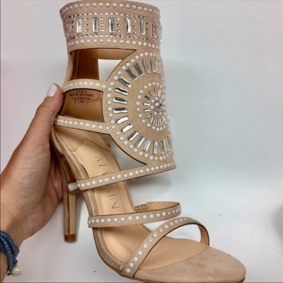 Stunning nude strappy embellished heel - Picture 5 of 5